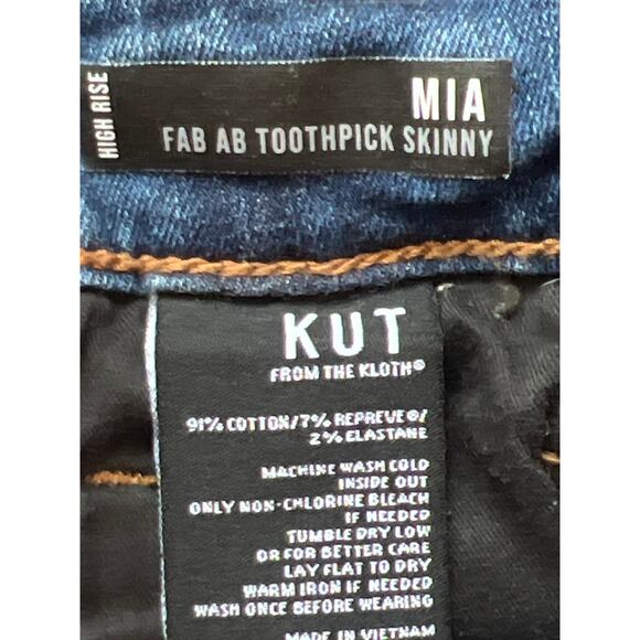 KUT from The Kloth Jeans Women's Size 2 Fab Ab Skinny Stretch High Waisted - Picture 3 of 3